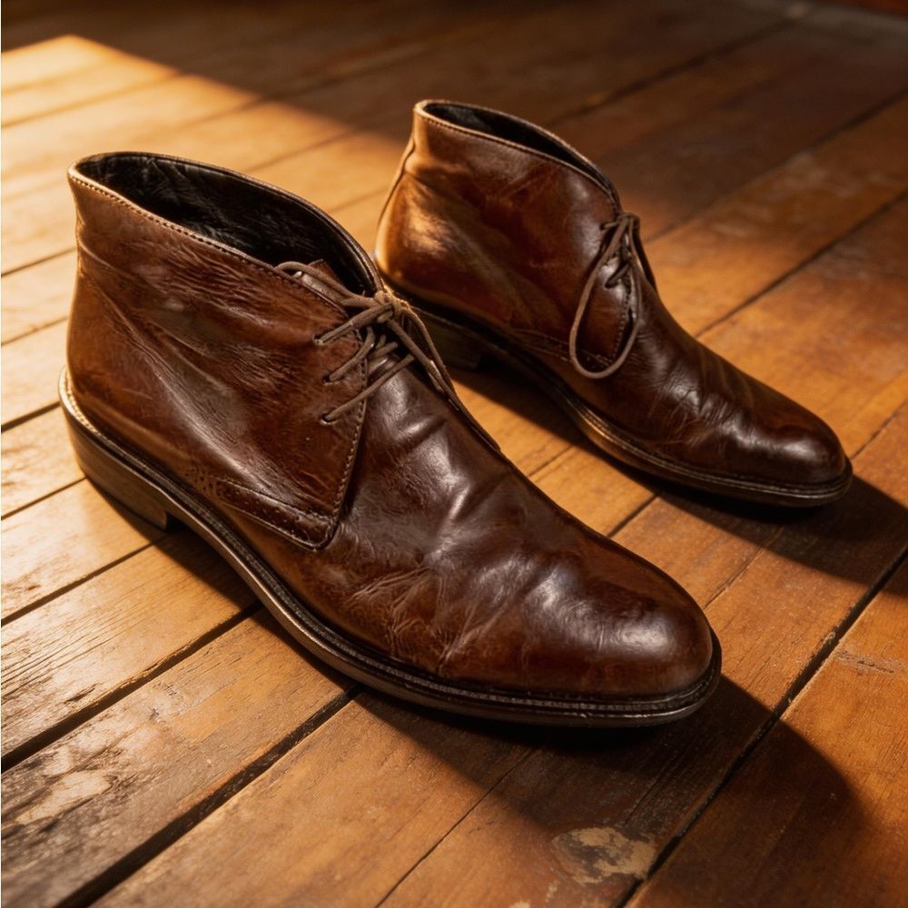 TO BOOT NEW YORK ADAM DERRICK MENS HIGH ANKLE SHOES BROWN SIZE 8 1/2